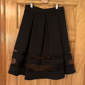 A-line pleated black Express Skirt